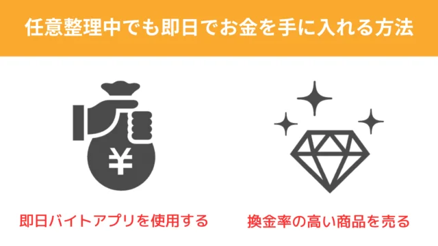 任意整理中でも即日でお金を手に入れる方法